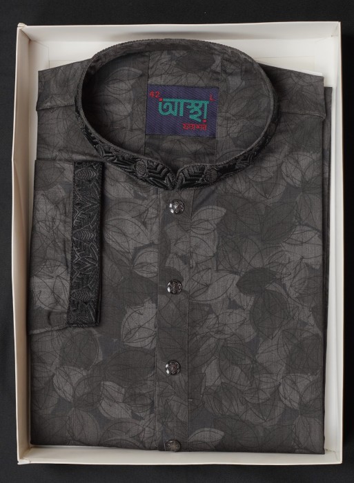 Premium Dark Gray Panjabi - 248